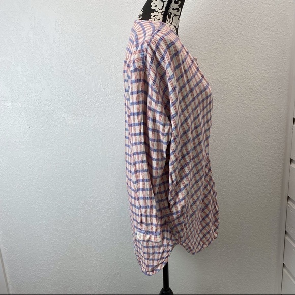 Anthropologie Saturday Sunday Plaid 3/4 Button Front Tunic Dress - Picture 14 of 15